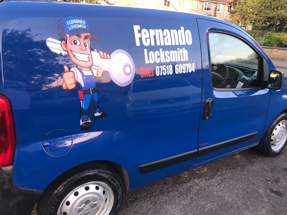Branded Fernando Locksmith van used for mobile locksmith visits